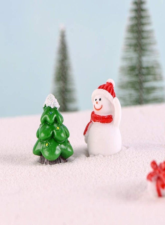 BHOOLU&GOOLU Cute Snowman & Tree Resin Craft Fairy Garden Ornaments Figurines for Christmas Decoration - 6 pcs Set - Image 4